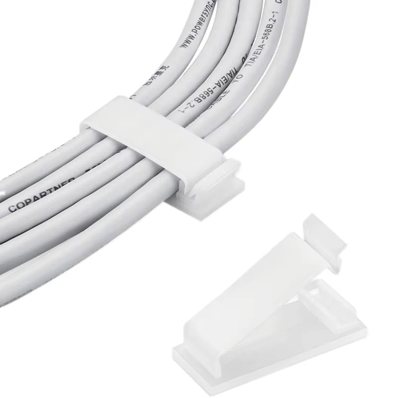 10Pcs Cable Clamp Cable Holder Cord Management Desk Wire Tie Fixer Adhesive Car Cable Organizer Clips Cable Winder Drop