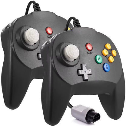 [New Version] 2 Pack for N64 Controller, Mini Game Pad Joystick for N 64 Console- Plug & Play (Design from Japan)