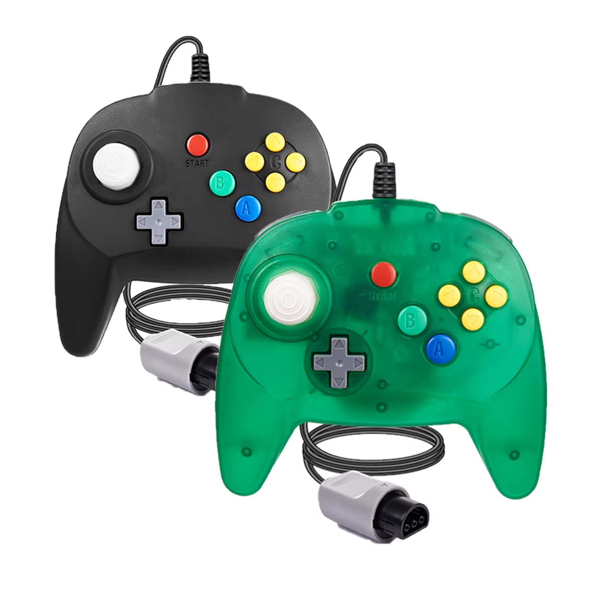 [New Version] 2 Pack for N64 Controller, Mini Game Pad Joystick for N 64 Console- Plug & Play (Design from Japan)