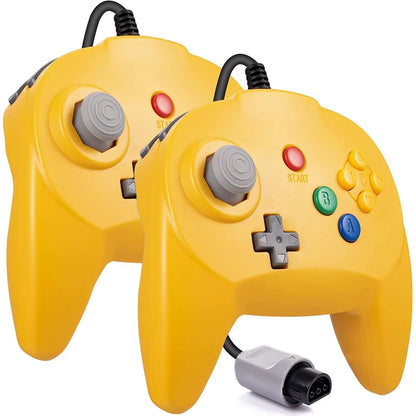 [New Version] 2 Pack for N64 Controller, Mini Game Pad Joystick for N 64 Console- Plug & Play (Design from Japan)