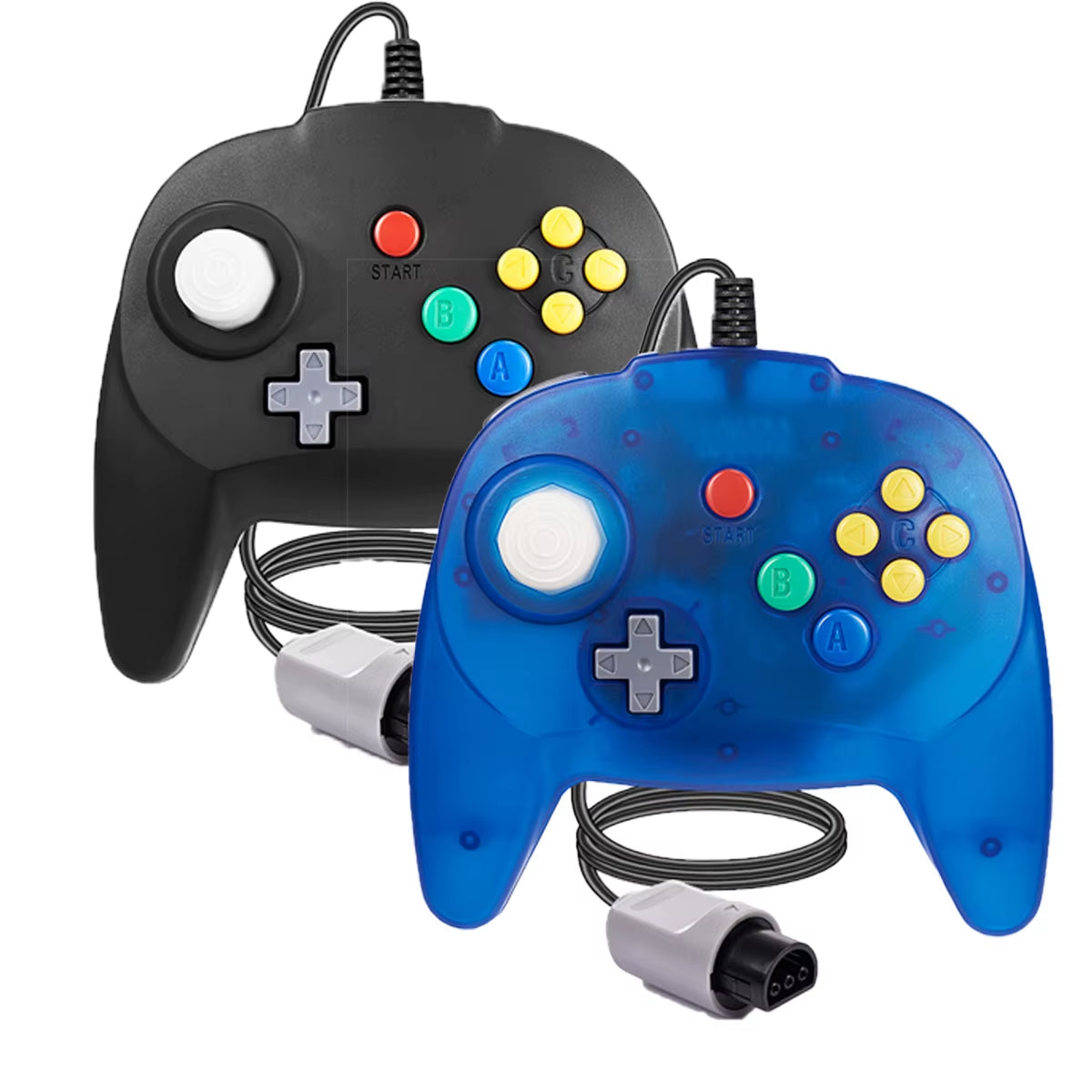 [New Version] 2 Pack for N64 Controller, Mini Game Pad Joystick for N 64 Console- Plug & Play (Design from Japan)