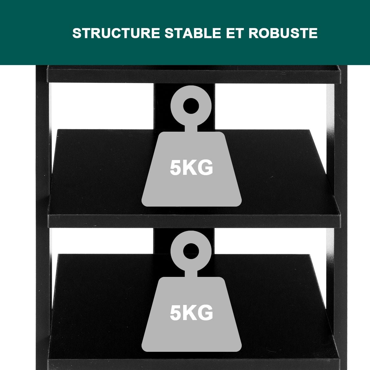 Meuble À Chaussures 7 Niveaux En Forme De Tour Peu Encombrante Rangement D'Angle 27X26X110Cm Café/Noir/Blanc/Gris