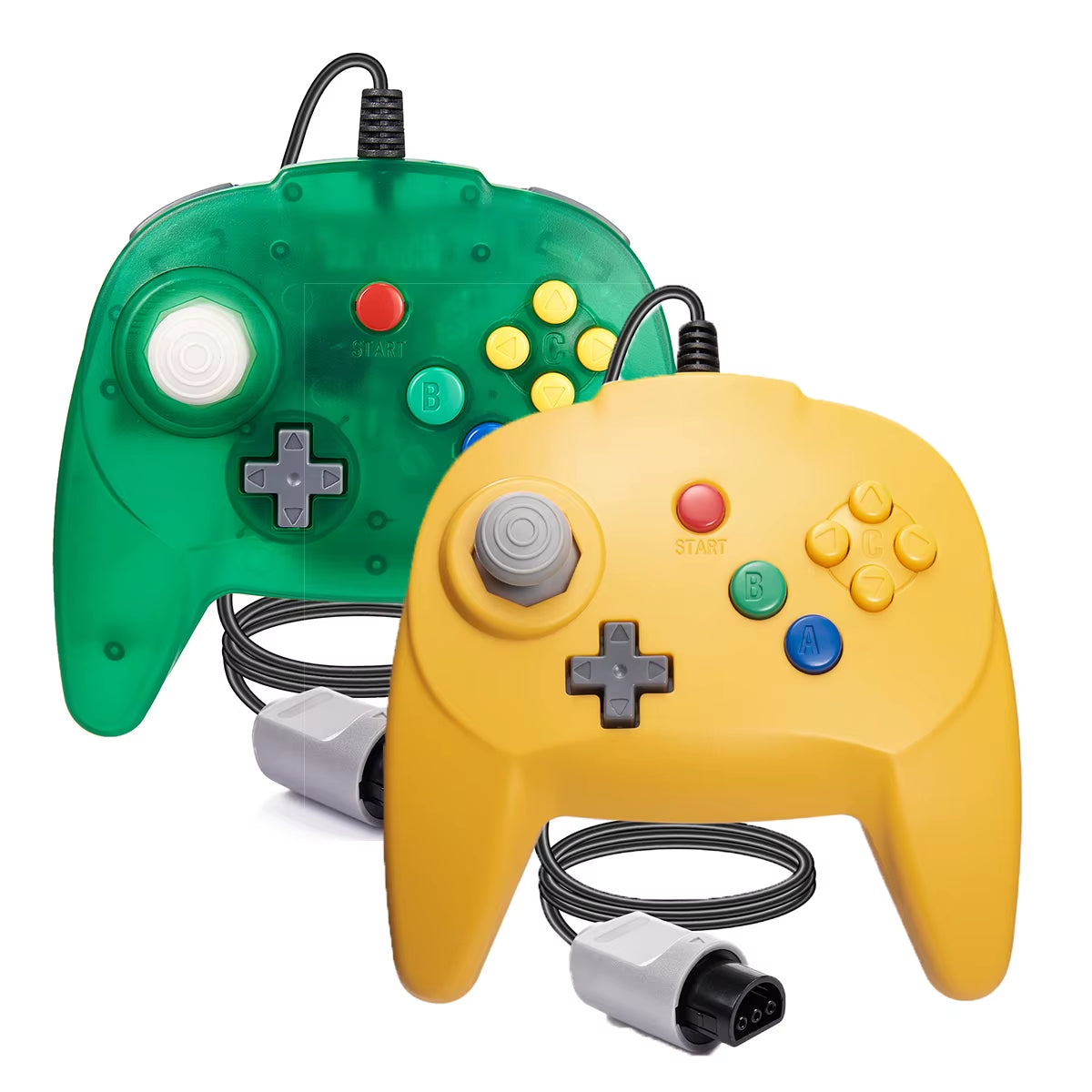 [New Version] 2 Pack for N64 Controller, Mini Game Pad Joystick for N 64 Console- Plug & Play (Design from Japan)
