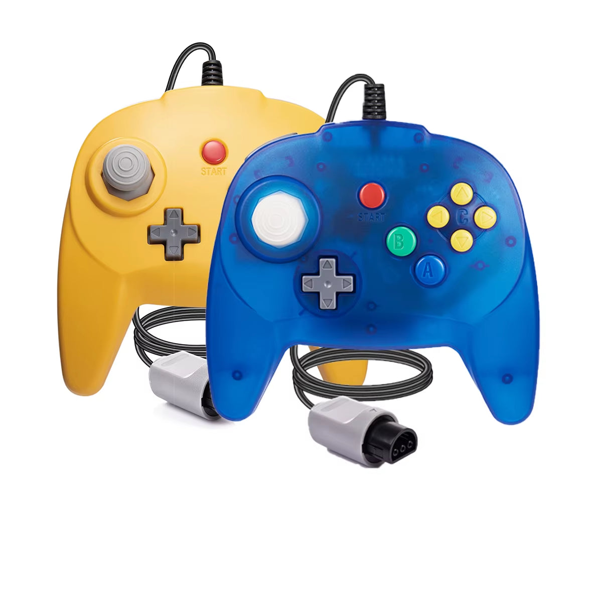 [New Version] 2 Pack for N64 Controller, Mini Game Pad Joystick for N 64 Console- Plug & Play (Design from Japan)