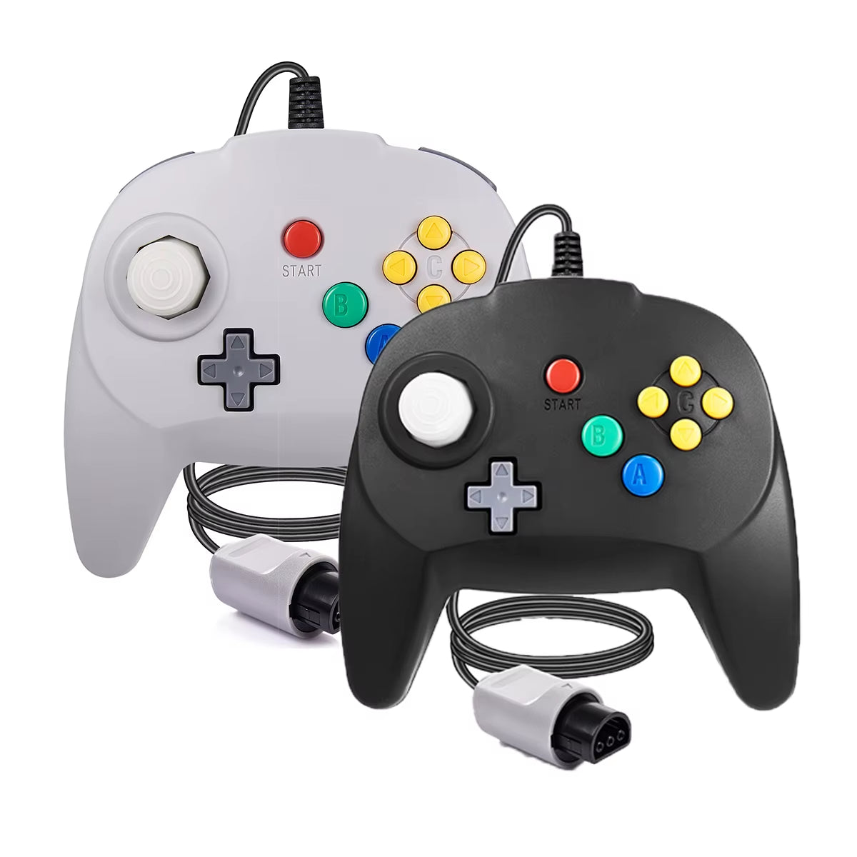 [New Version] 2 Pack for N64 Controller, Mini Game Pad Joystick for N 64 Console- Plug & Play (Design from Japan)