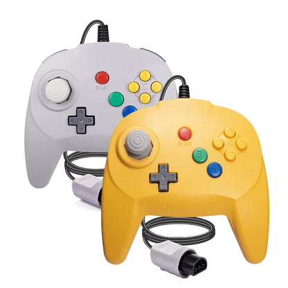 [New Version] 2 Pack for N64 Controller, Mini Game Pad Joystick for N 64 Console- Plug & Play (Design from Japan)
