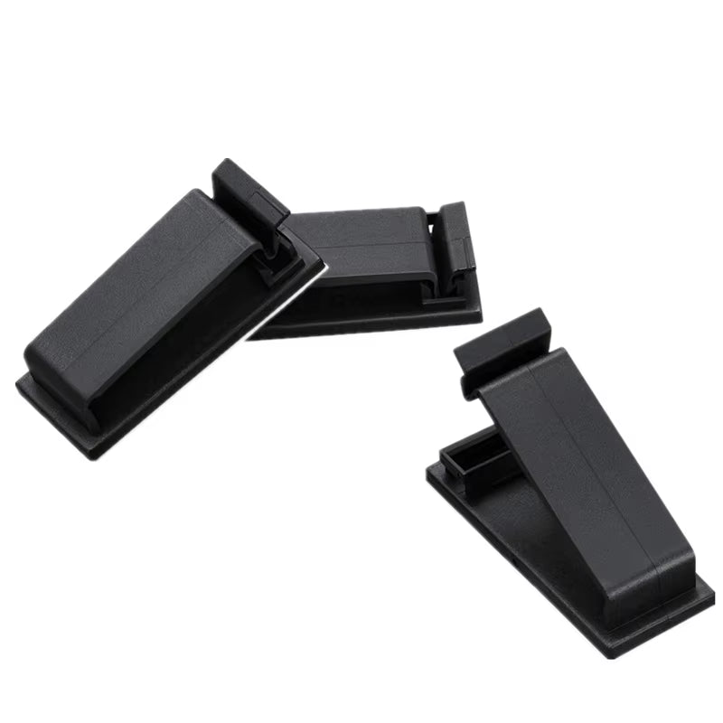10Pcs Cable Clamp Cable Holder Cord Management Desk Wire Tie Fixer Adhesive Car Cable Organizer Clips Cable Winder Drop