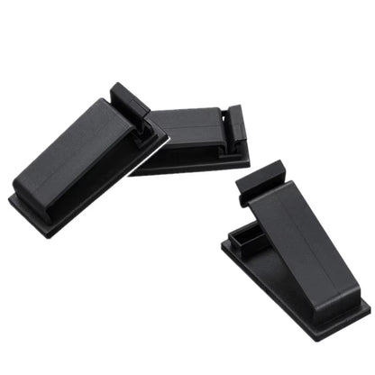 10Pcs Cable Clamp Cable Holder Cord Management Desk Wire Tie Fixer Adhesive Car Cable Organizer Clips Cable Winder Drop