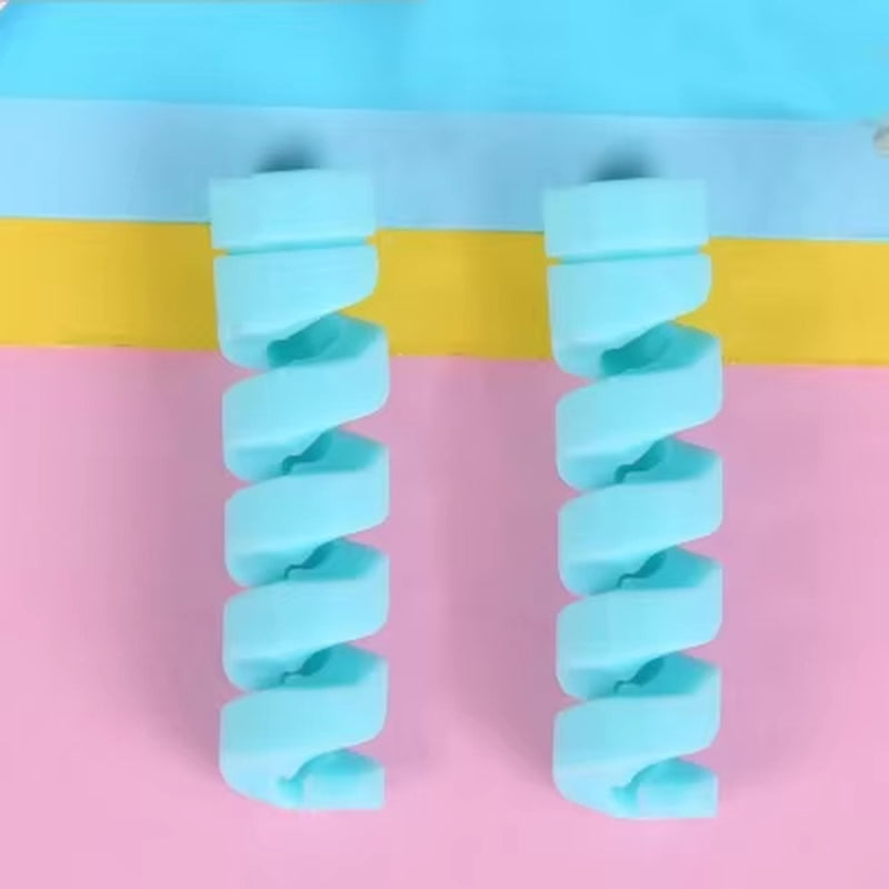 Spiral Cable Protector Data Line Silicone Bobbin Winder Protective for Iphone Samsung Android USB Charging Earphone Case Cover