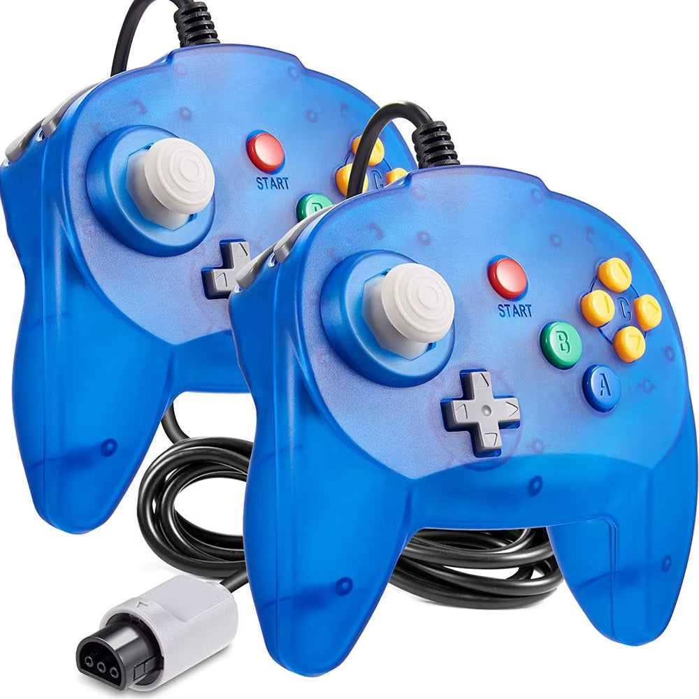 [New Version] 2 Pack for N64 Controller, Mini Game Pad Joystick for N 64 Console- Plug & Play (Design from Japan)