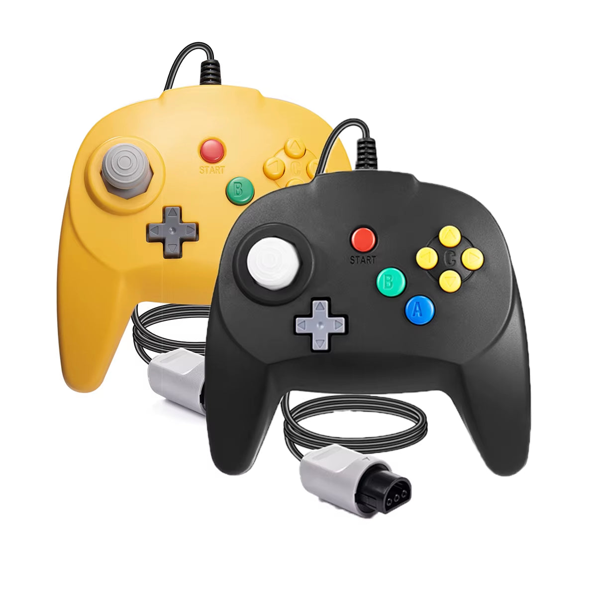 [New Version] 2 Pack for N64 Controller, Mini Game Pad Joystick for N 64 Console- Plug & Play (Design from Japan)