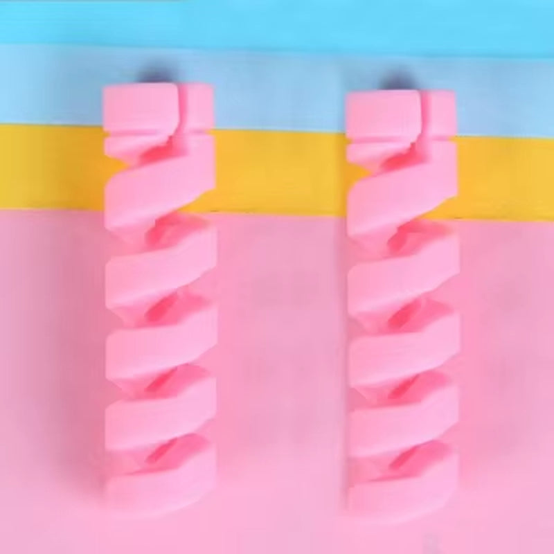 Spiral Cable Protector Data Line Silicone Bobbin Winder Protective for Iphone Samsung Android USB Charging Earphone Case Cover