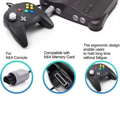 [New Version] 2 Pack for N64 Controller, Mini Game Pad Joystick for N 64 Console- Plug & Play (Design from Japan)