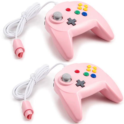 [New Version] 2 Pack for N64 Controller, Mini Game Pad Joystick for N 64 Console- Plug & Play (Design from Japan)