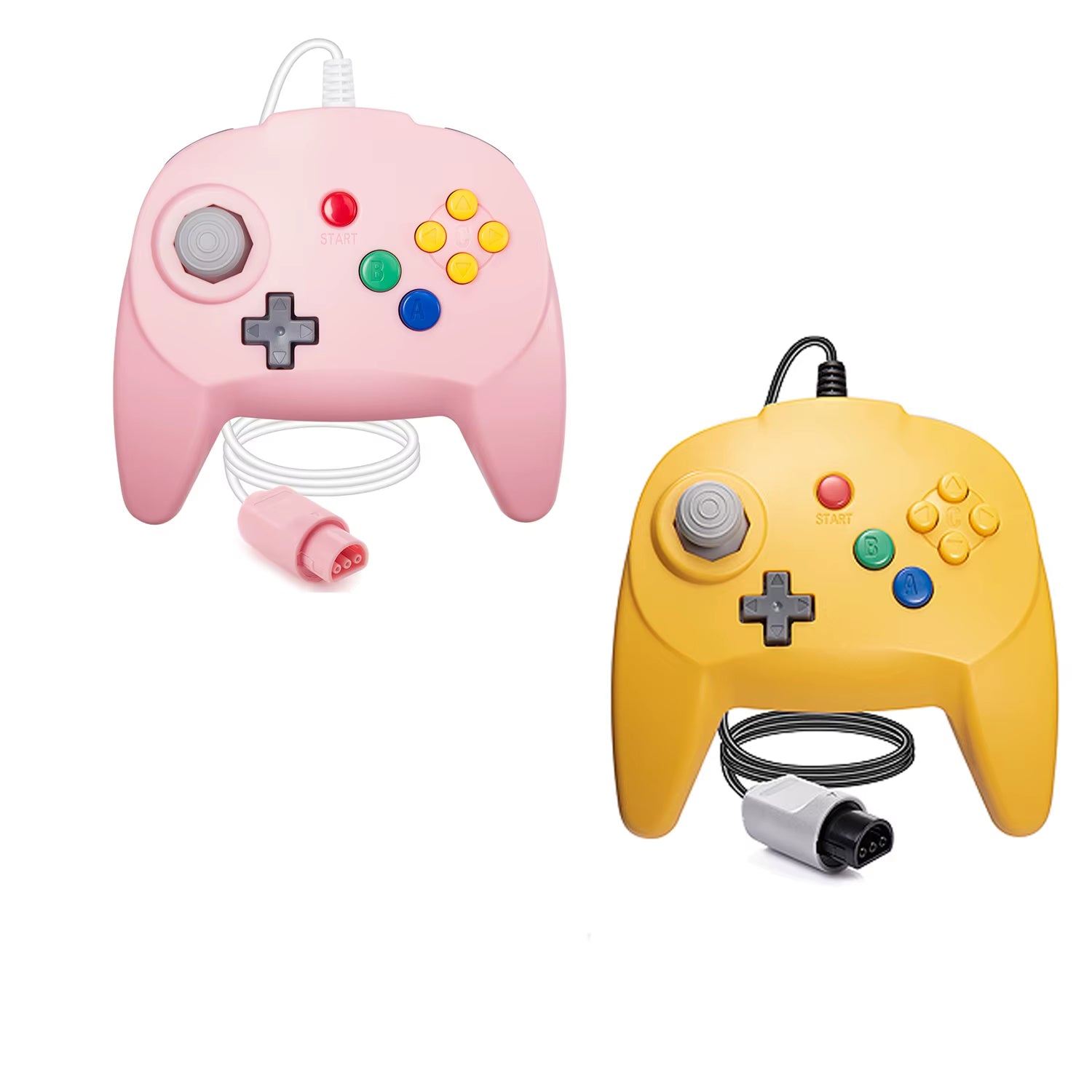 [New Version] 2 Pack for N64 Controller, Mini Game Pad Joystick for N 64 Console- Plug & Play (Design from Japan)