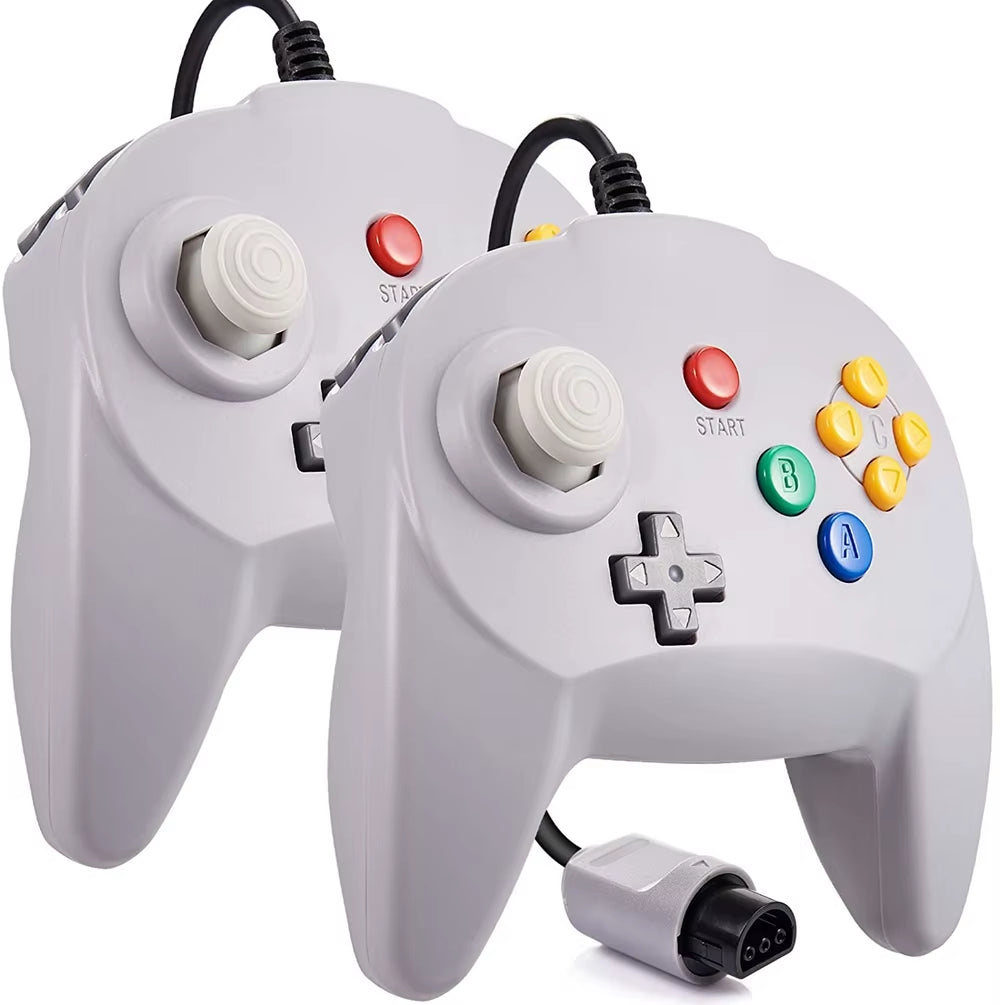 [New Version] 2 Pack for N64 Controller, Mini Game Pad Joystick for N 64 Console- Plug & Play (Design from Japan)