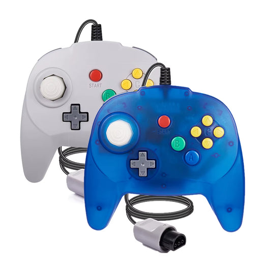 [New Version] 2 Pack for N64 Controller, Mini Game Pad Joystick for N 64 Console- Plug & Play (Design from Japan)